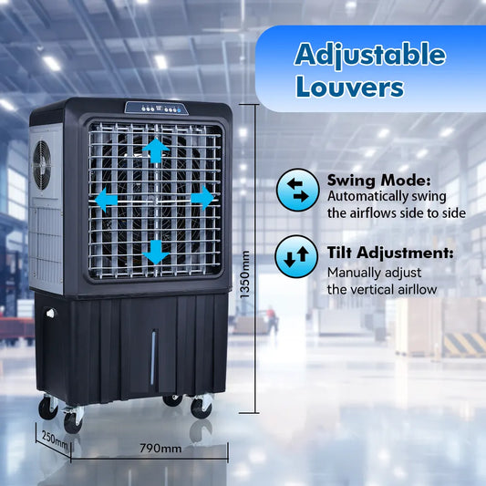 Multi 9000cmh Airflow Evaporative Cooling System air Conditioner with Black Color