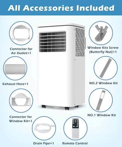 KONWIN NPL-06CX1E High Power Workshop 10000 BTU AC Unit Portable Air Conditioner with Dehumidifier and Fan