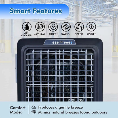 Multi 9000cmh Airflow Evaporative Cooling System air Conditioner with Black Color