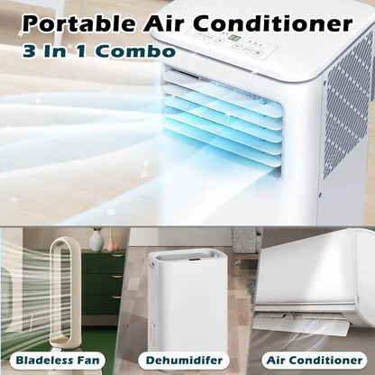 KONWIN NPL-06CX1E High Power Workshop 10000 BTU AC Unit Portable Air Conditioner with Dehumidifier and Fan