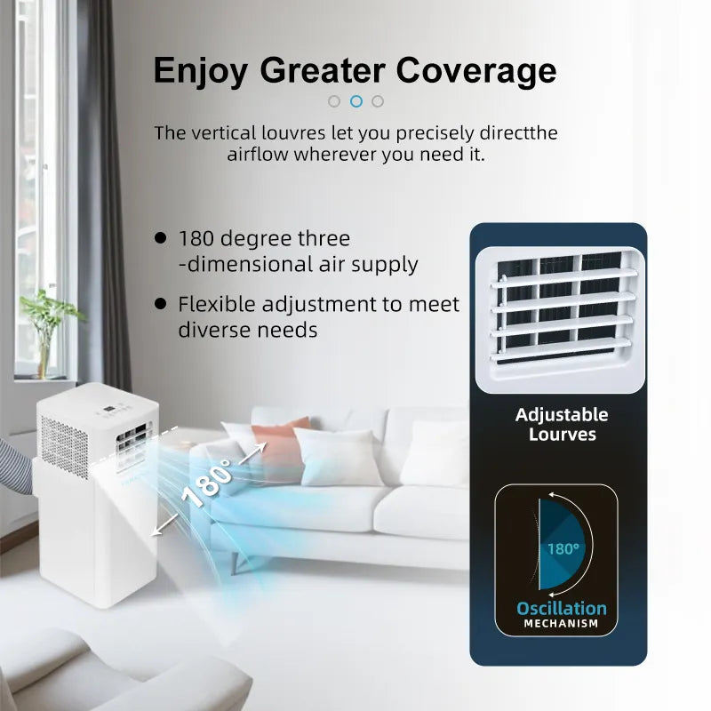 5000-12000btu Portable Fan air Conditioner Moving Portable Household Home Ac air Conditioner Portable Smart Home Ac System