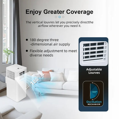 5000-12000btu Portable Fan air Conditioner Moving Portable Household Home Ac air Conditioner Portable Smart Home Ac System